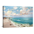 Simple Beaches Oil Painting Oil Clock Canvas