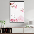 Simple Cherry Blossoms Canvas Art Clock Canvas