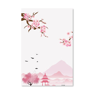 Simple Cherry Blossoms Canvas Art Clock Canvas