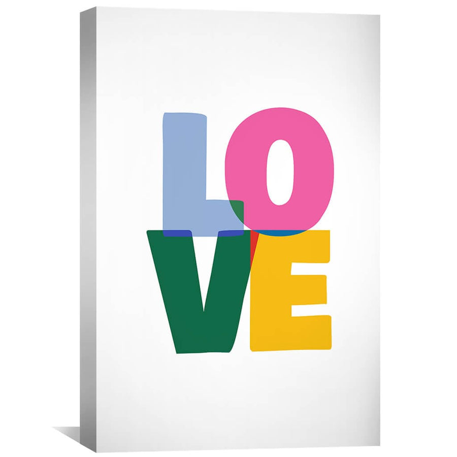 Simple Love Canvas Art 30 x 45cm / Unframed Canvas Print Clock Canvas