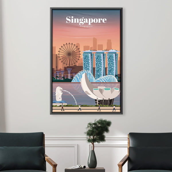Singapore Canvas - Studio 324 Art Clock Canvas