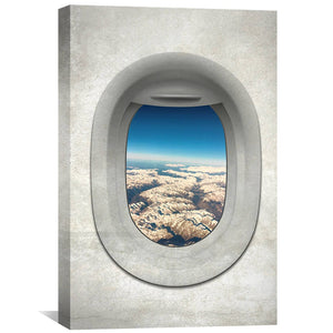 Single Plane View - Austria Canvas Art 30 x 45cm / Unframed Canvas Print Clock Canvas