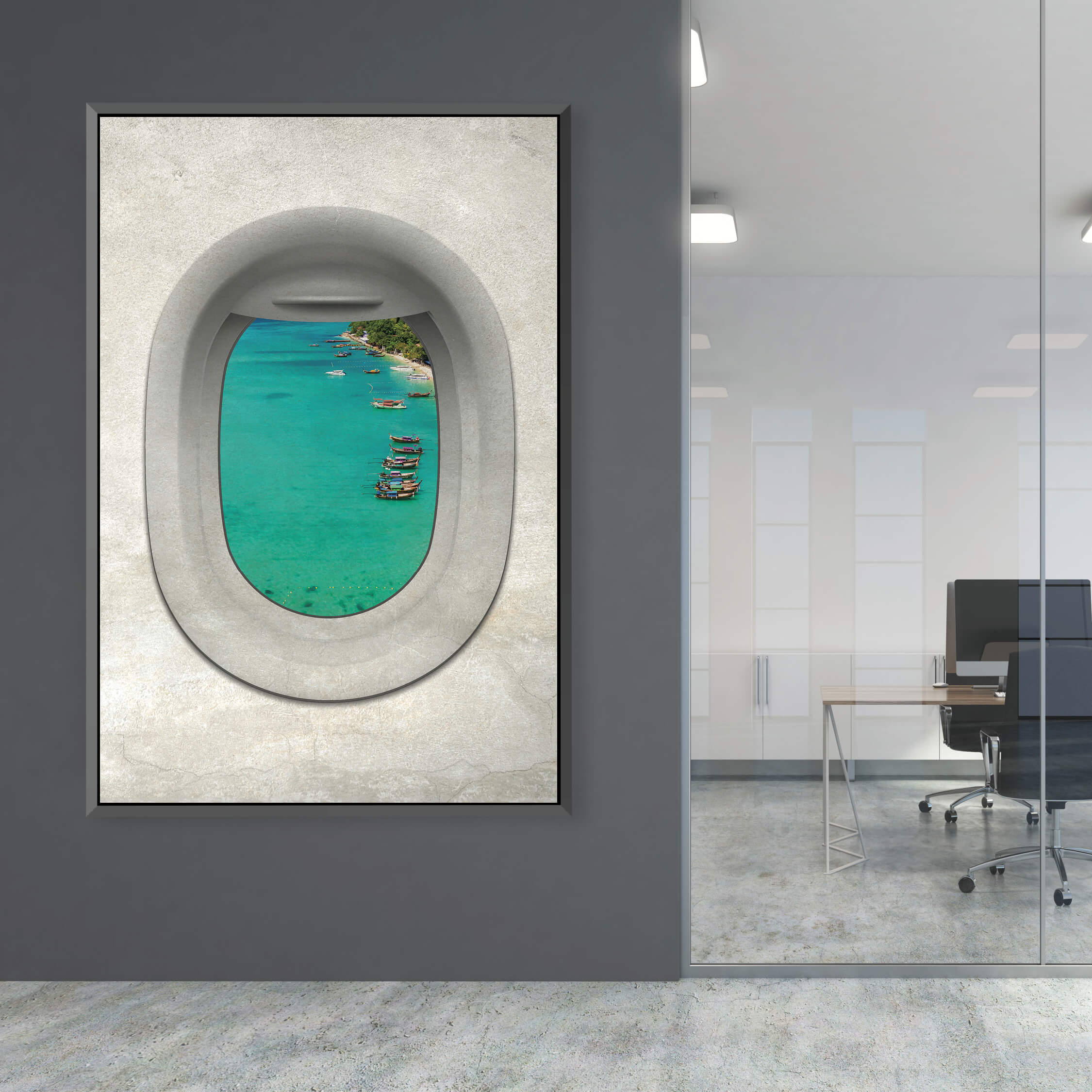 Single Plane View - Bali Clock Canvas