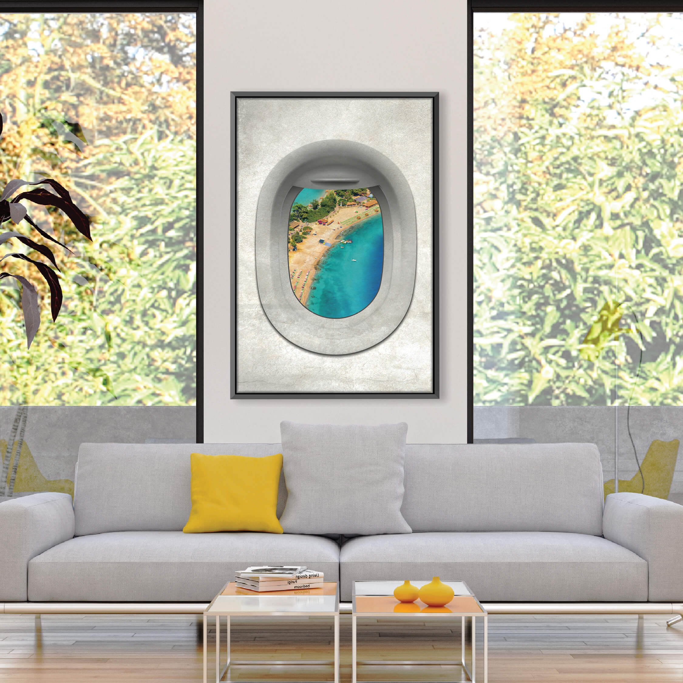 Single Plane View - Turkey Clock Canvas