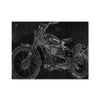 Sketched Chopper Canvas Art Clock Canvas