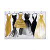 Sketched Dresses Canvas Art Clock Canvas
