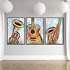 Sketched Instruments Canvas Art Clock Canvas