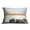Sketched Lakeside Cushion Cushion 48 x 33cm Clock Canvas