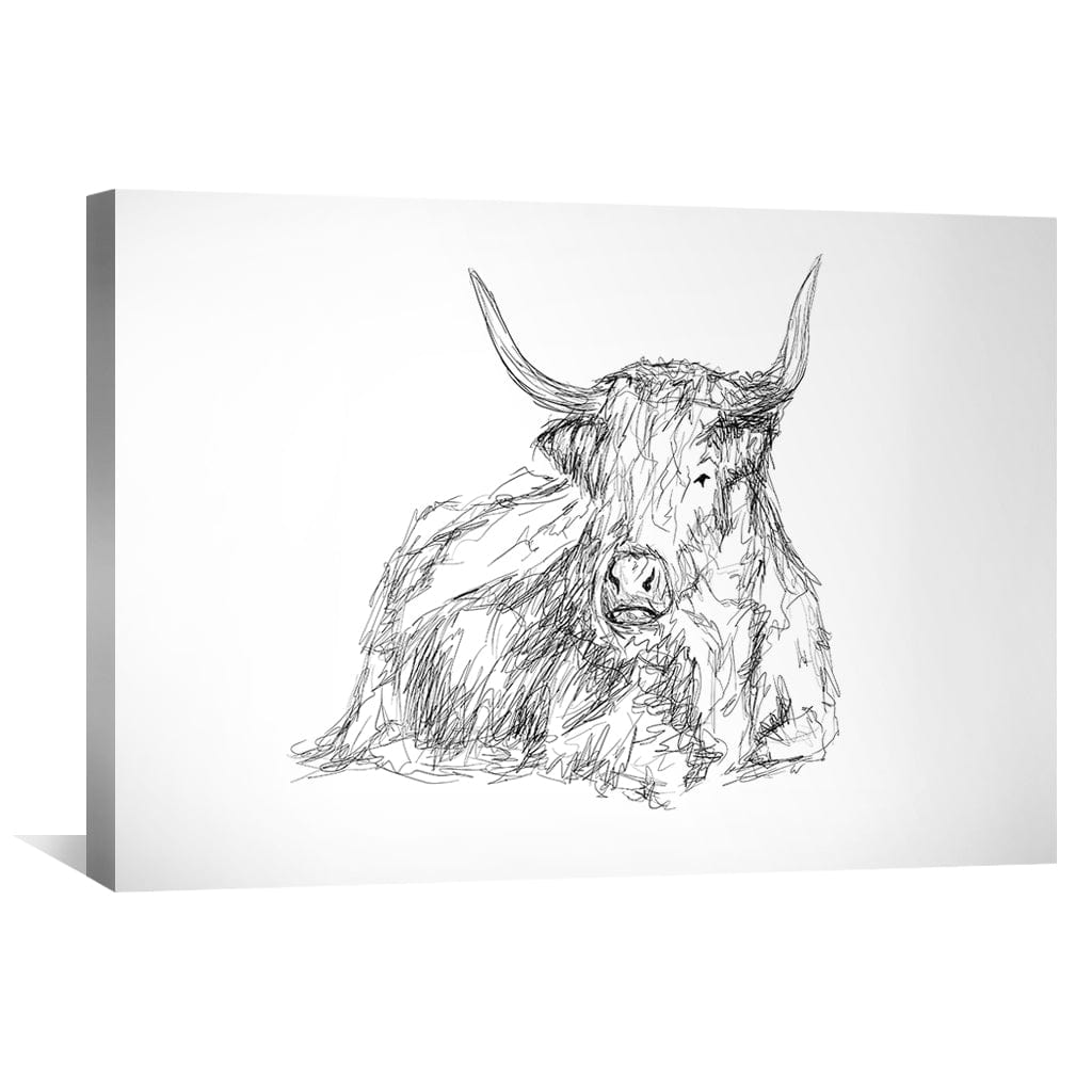 Sketched Peacefulness Canvas Art Clock Canvas