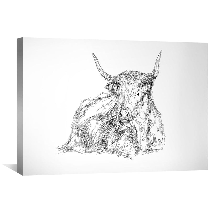 Sketched Peacefulness Canvas Art Clock Canvas