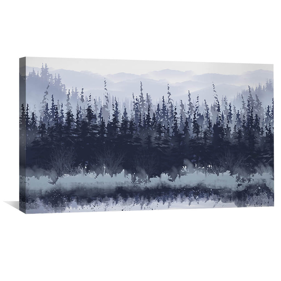 Slated Forest Canvas Art Clock Canvas