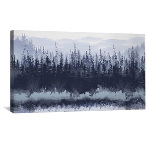 Slated Forest Canvas Art Clock Canvas