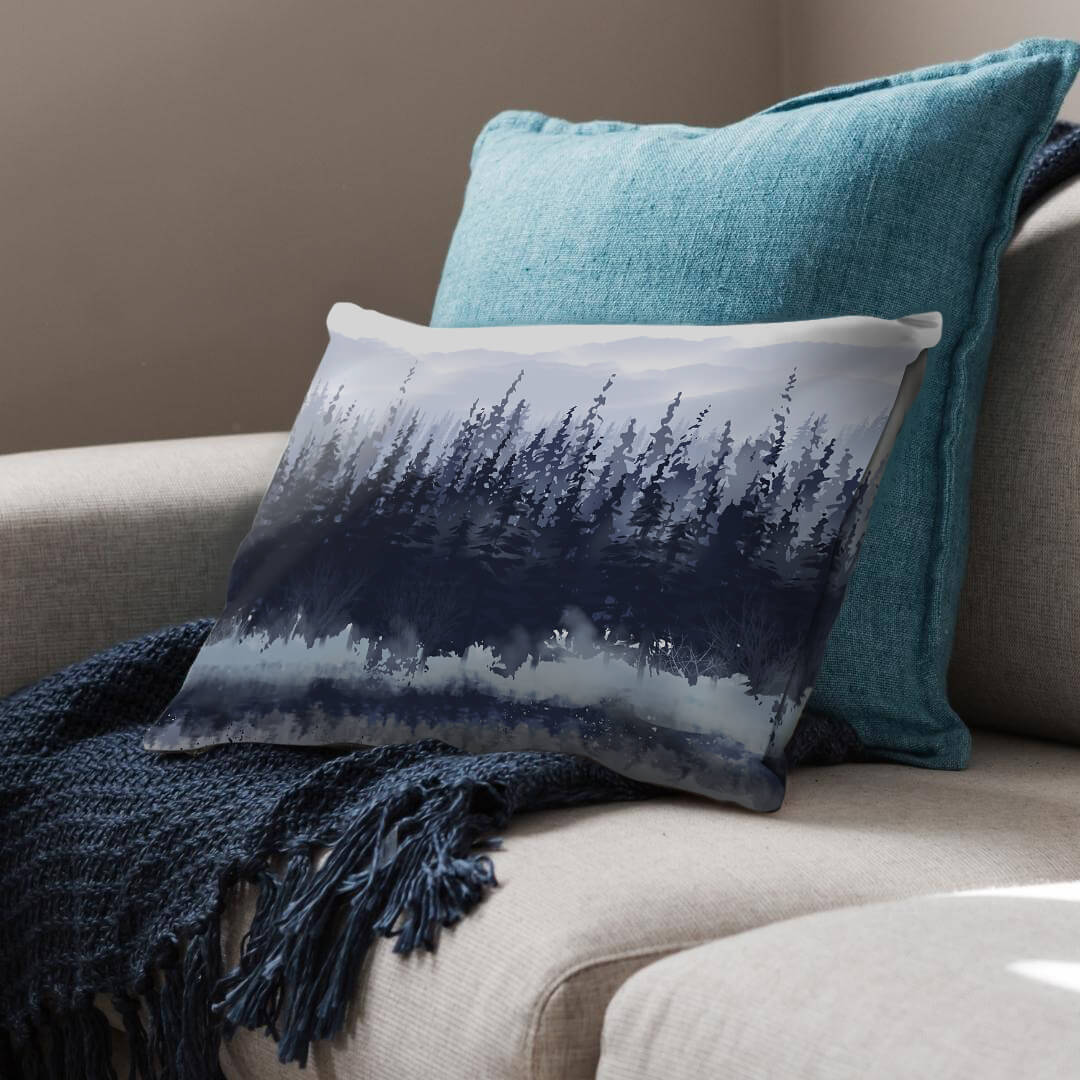 Slated Forest Cushion Cushion Cushion Landscape Clock Canvas