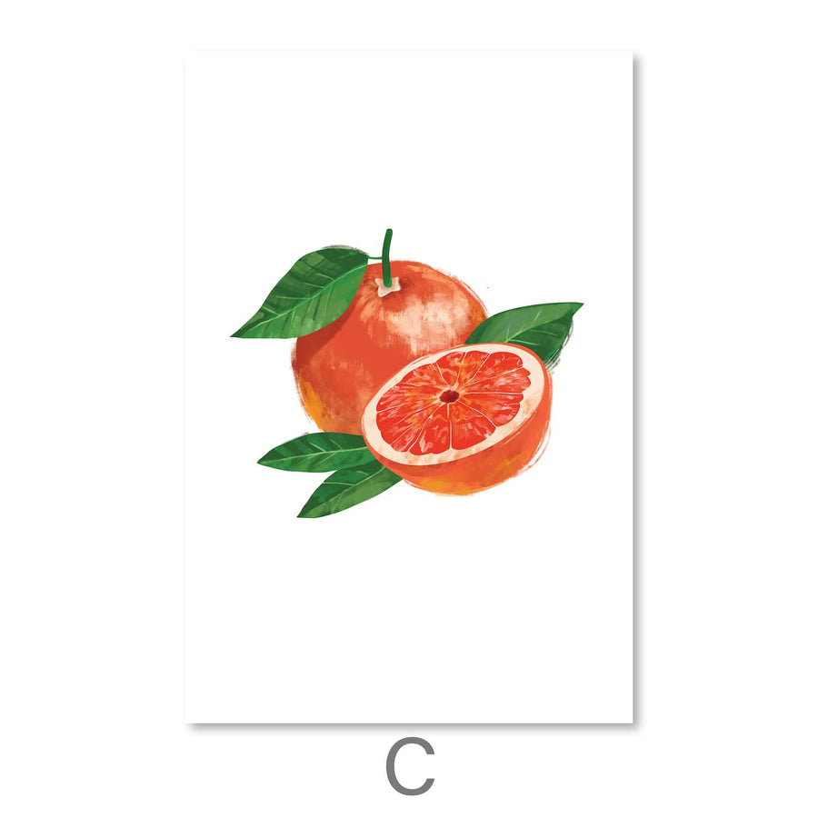 Sliced Fruit Canvas Art C / 30 x 45cm / Unframed Canvas Print Clock Canvas
