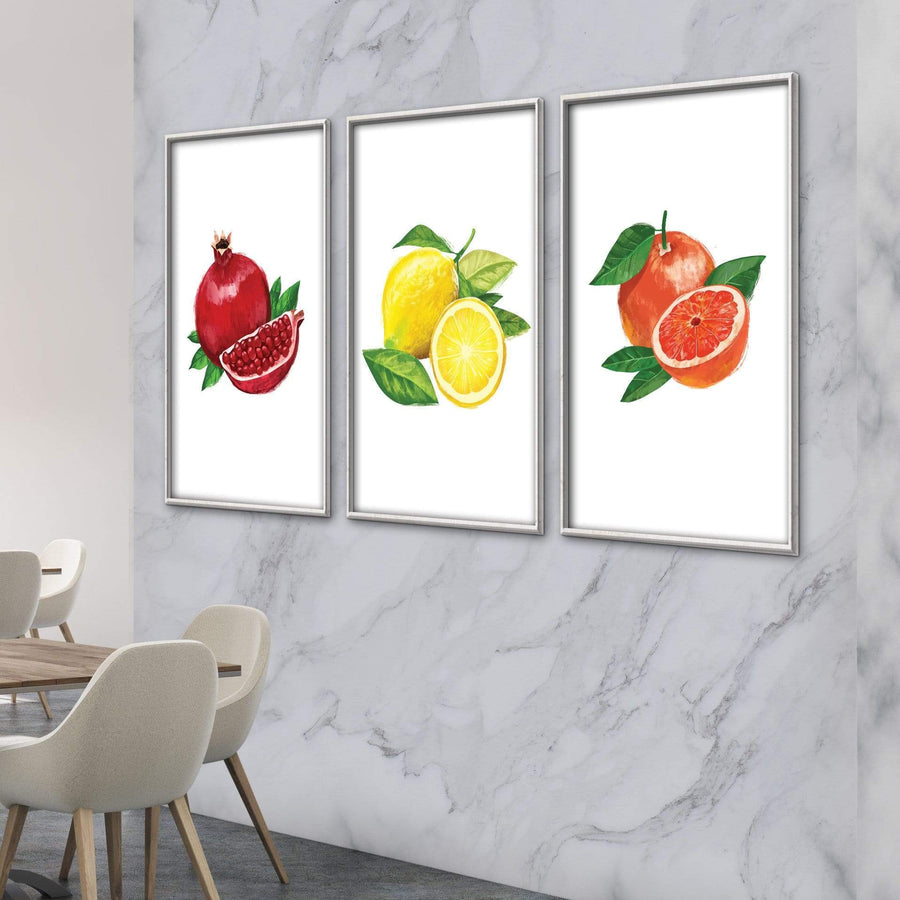 Sliced Fruit Canvas Art Clock Canvas