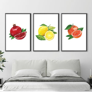 Sliced Fruit Canvas Art Clock Canvas