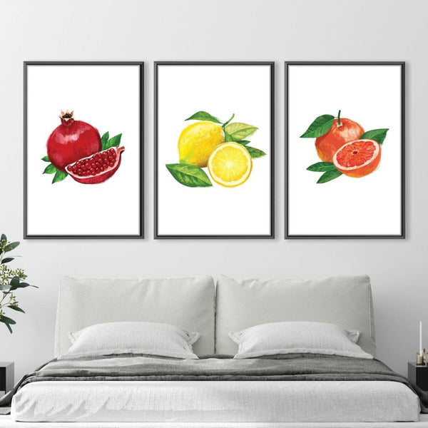 Sliced Fruit Canvas Art Clock Canvas