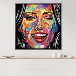 Smile and Wink Canvas Art Clock Canvas