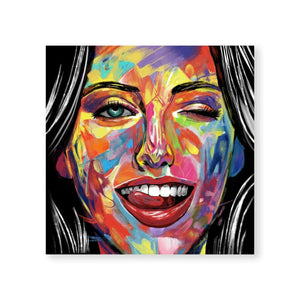 Smile and Wink Canvas Art Clock Canvas