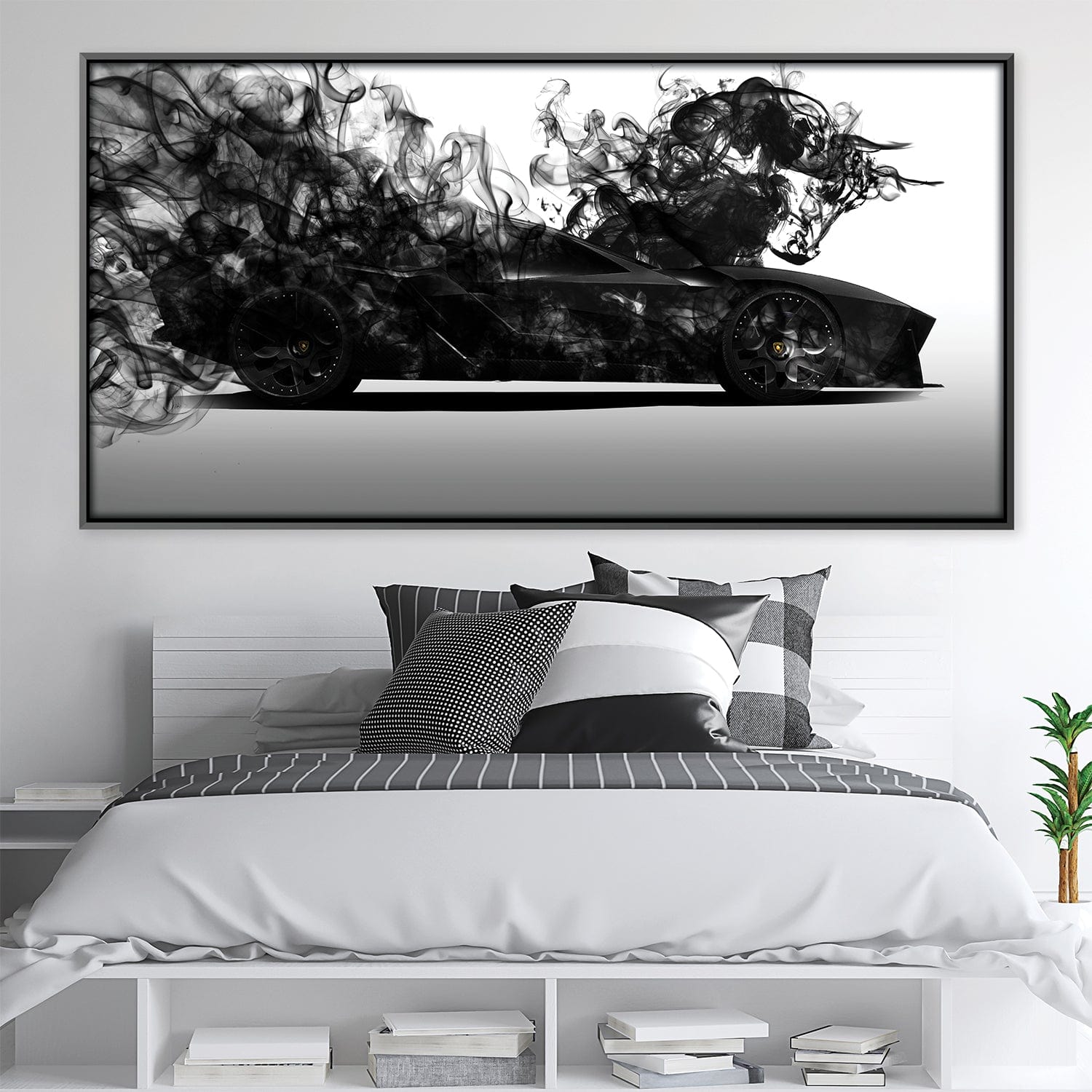 Smoke Screen Speed Canvas Art Clock Canvas