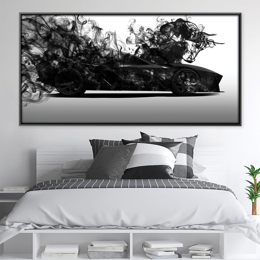 Smoke Screen Speed Canvas Art Clock Canvas