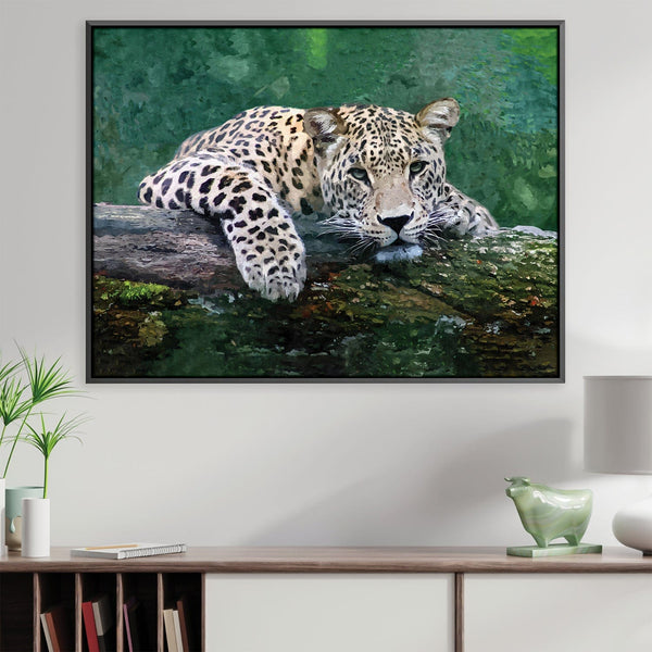 Snow Leopard Canvas Art 45 x 30cm / Unframed Canvas Print Clock Canvas