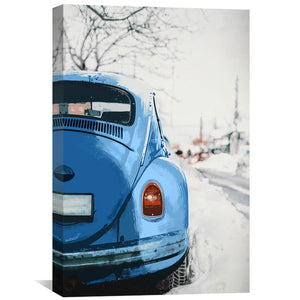 Snow Roads Canvas Art 30 x 45cm / Unframed Canvas Print Clock Canvas