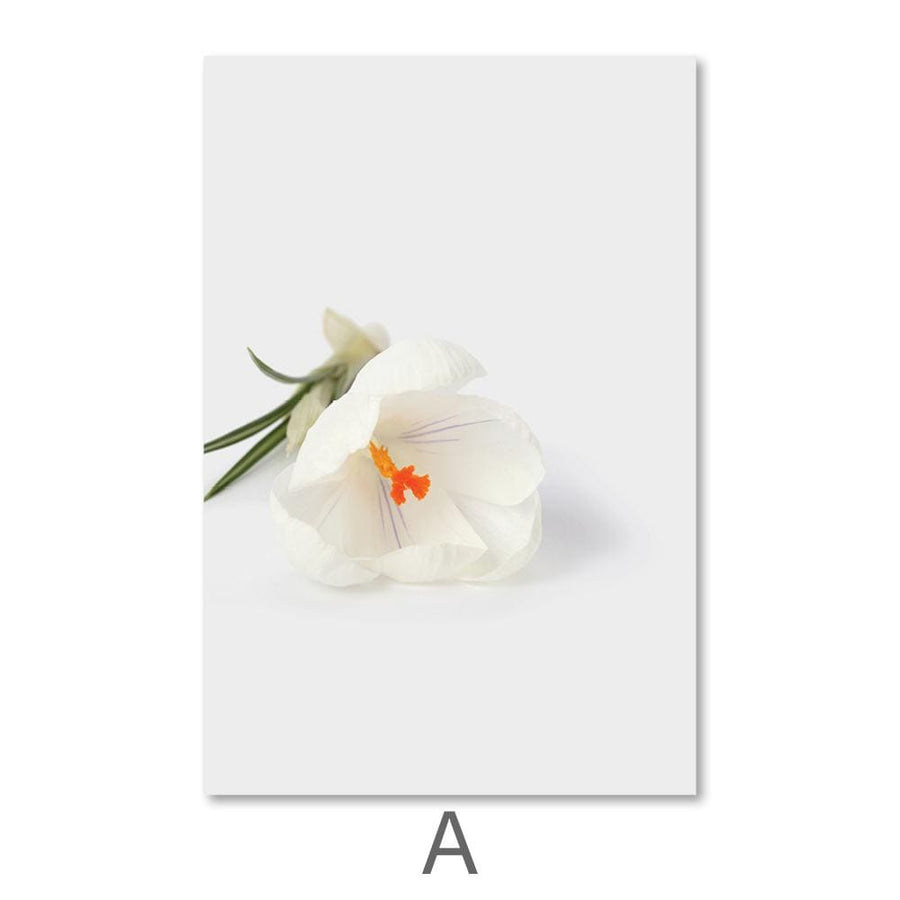 Snowdrop Flowers Canvas Art A / 40 x 50cm / No Board - Canvas Print Only Clock Canvas