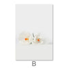 Snowdrop Flowers Canvas Art B / 40 x 50cm / No Board - Canvas Print Only Clock Canvas