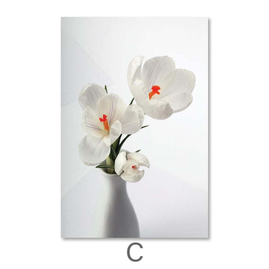 Snowdrop Flowers Canvas Art C / 40 x 50cm / No Board - Canvas Print Only Clock Canvas