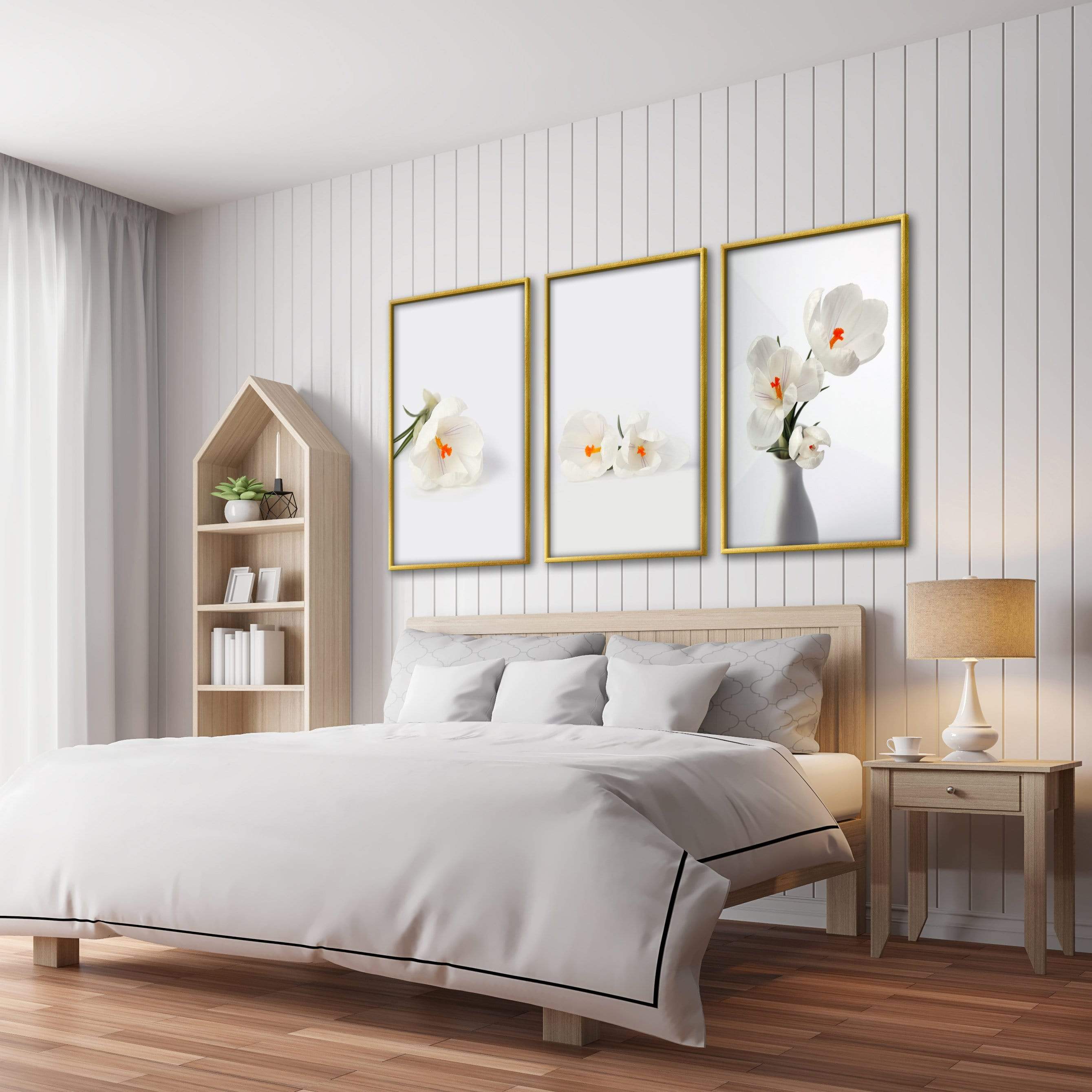 Snowdrop Flowers Canvas Art Clock Canvas