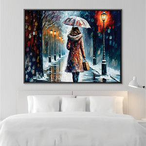 Snowy Beauty Canvas Art Clock Canvas