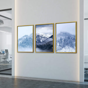 Snowy Mountain Canvas Art Clock Canvas