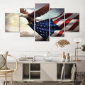 Soaring Eagle Canvas - 5 Panel Art Clock Canvas