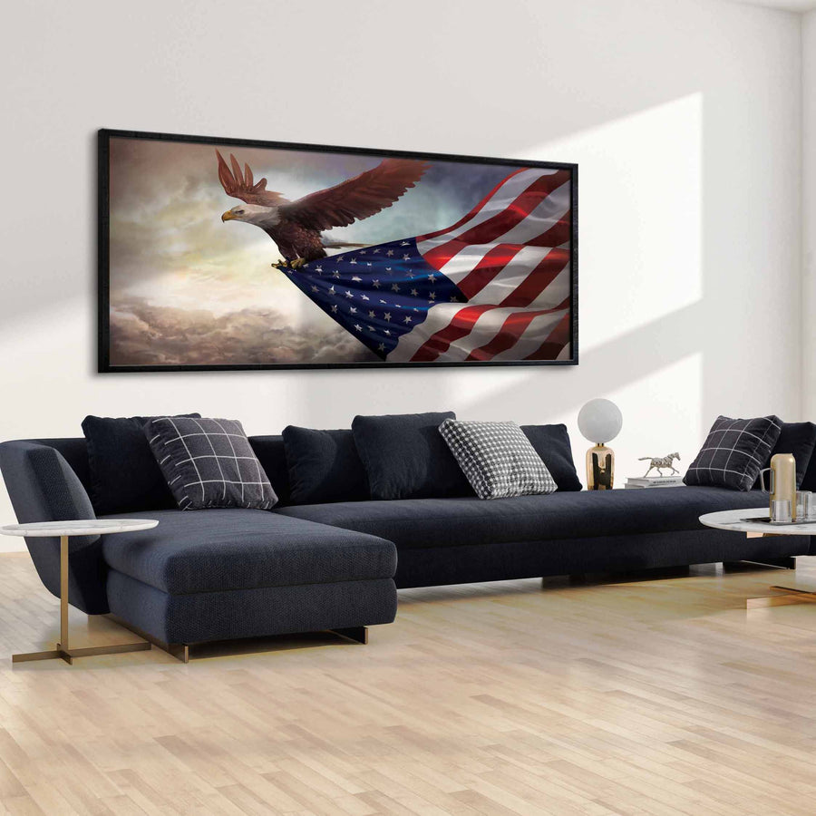 Soaring Eagle Canvas Art Clock Canvas