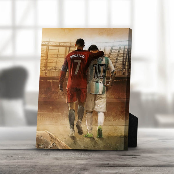 Soccer GOATs Desktop Canvas Desktop Canvas 20 x 25cm Clock Canvas