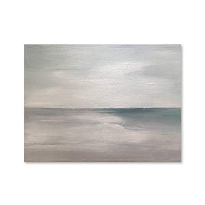 Soft Horizon Landscape Short Oil Painting Oil Clock Canvas