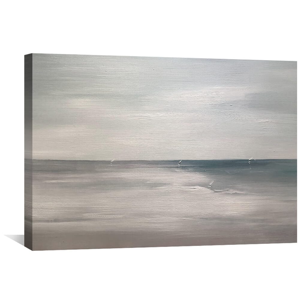 Soft Horizon Oil Painting Oil Clock Canvas