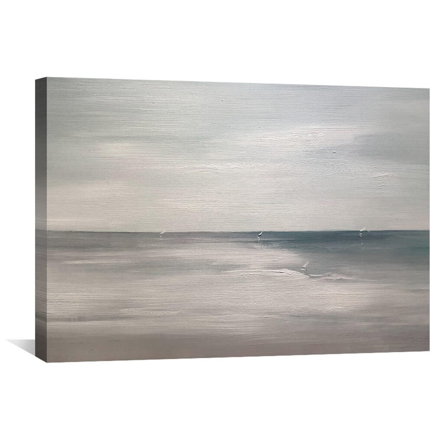 Soft Horizon Oil Painting Oil Clock Canvas