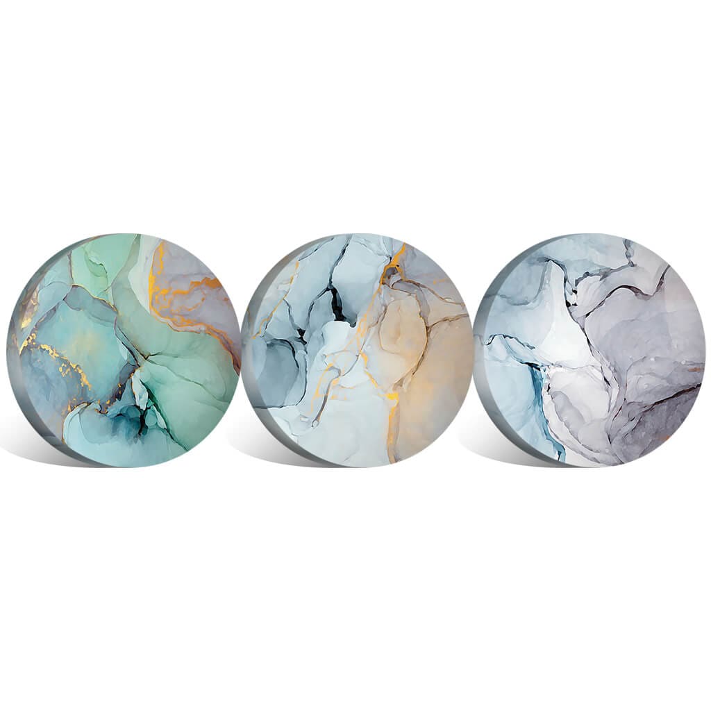 Soft Watercolor Canvas - Circle Art Clock Canvas