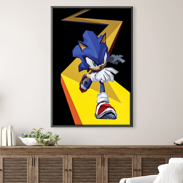 Sonic  Canvas Art Clock Canvas