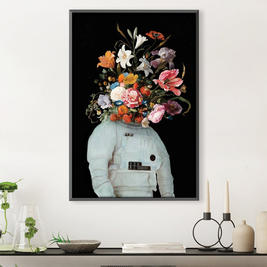 Space Bouquet Canvas Art Clock Canvas