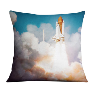 Space Launch Cushion Cushion Cushion Square Clock Canvas