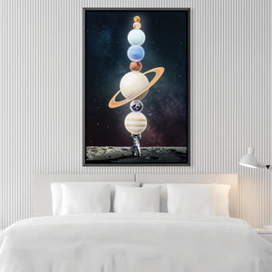 Space Stack Canvas Art Clock Canvas
