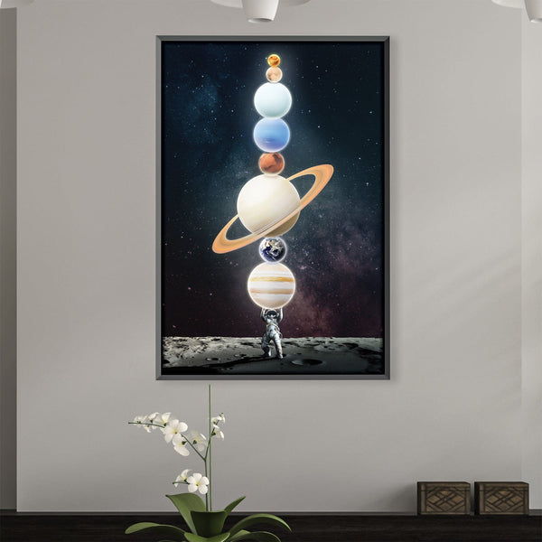 Space Stack Canvas Art Clock Canvas