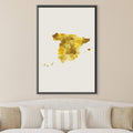 Spain Watercolor Canvas Art Clock Canvas