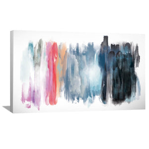 Spectrum Strokes Canvas Art 50 x 25cm / Unframed Canvas Print Clock Canvas