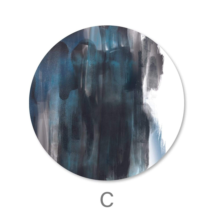 Spectrum Strokes - Circle Canvas Art C / 40 x 40cm / Standard Gallery Wrap Clock Canvas