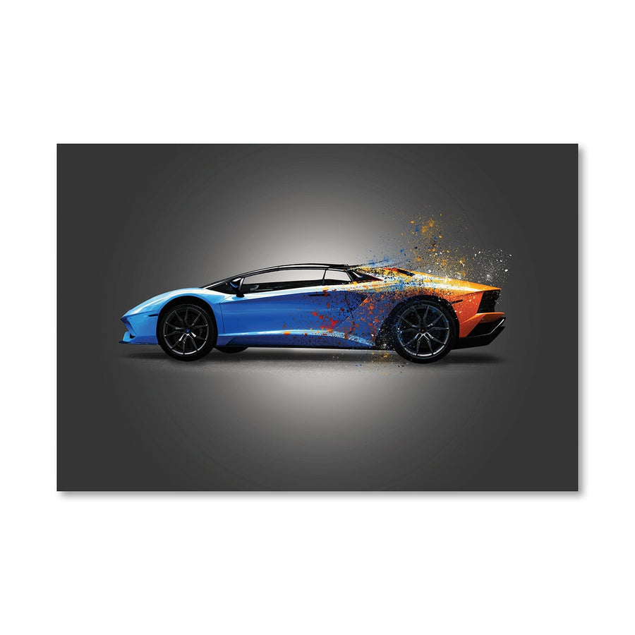 Speed and Color Canvas Art Clock Canvas