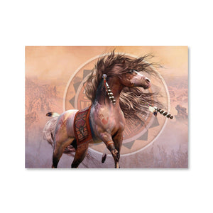 Spirit Warrior Canvas Art Clock Canvas